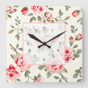 Horloges de Décor Motif rose