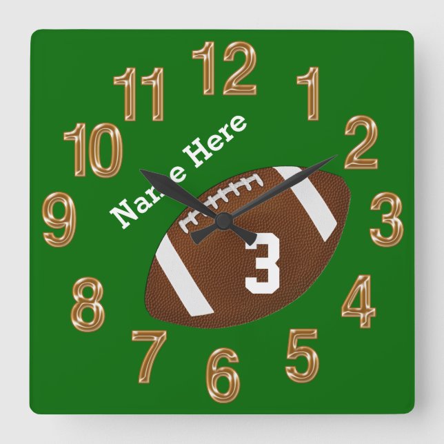 Horloges de football avec votre nom et votre numér (Recto)