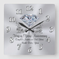 Horloges de l'anniversaire de diamant avec votre T