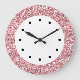 Horloges de Parties scintillant rose