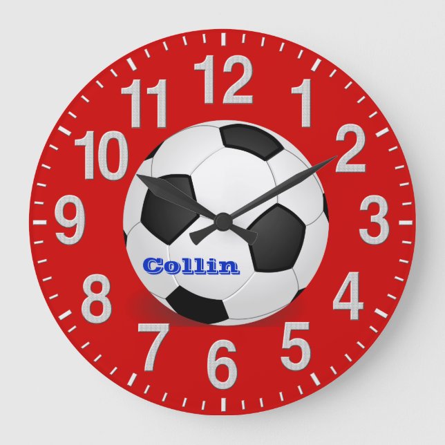 Horloges de soccer personnalisées avec instruction (Recto)