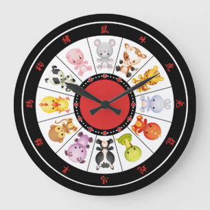 Horloges murales chinoises mignonnes de cercle de