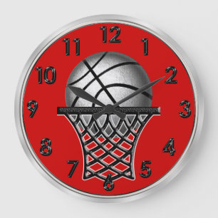 Horloges murales de basketball brûlées dans votre 