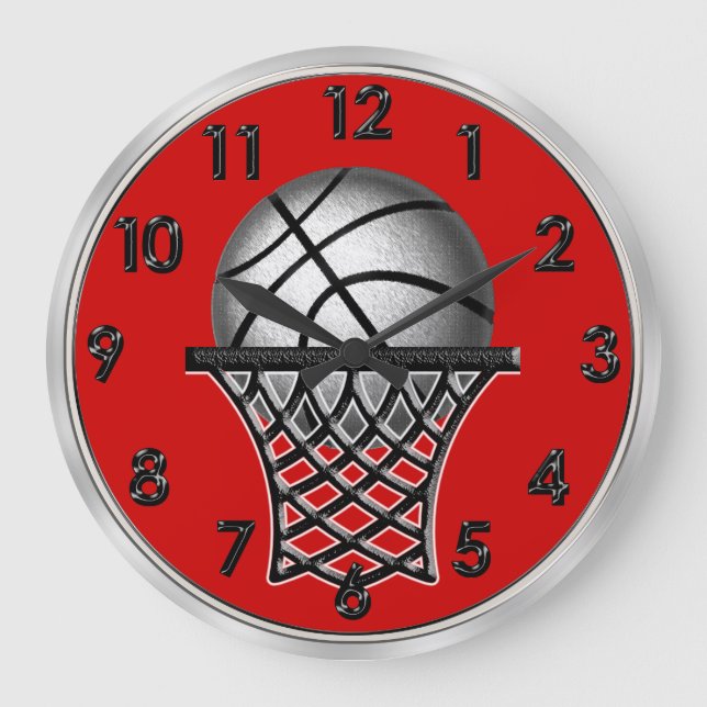 Horloges murales de basketball brûlées dans votre  (Recto)