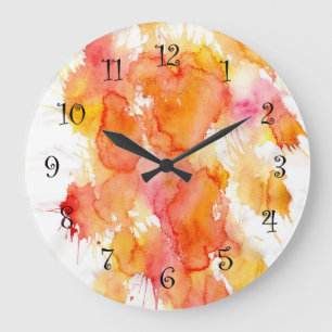 Horloges murales de cuisine colorées