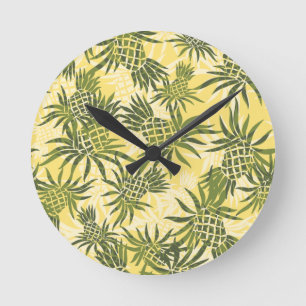 Horloges murales de Hawaïen de Camo d'ananas