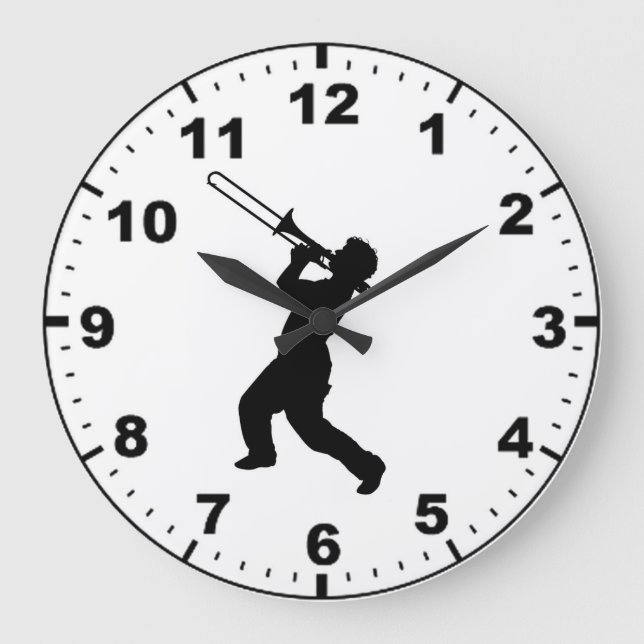Horloges murales design "lecteur Trombone" (Recto)