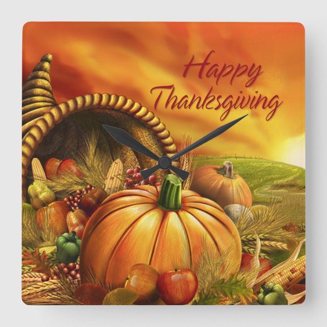 Horloges murales du bon thanksgiving 2 et options (Recto)