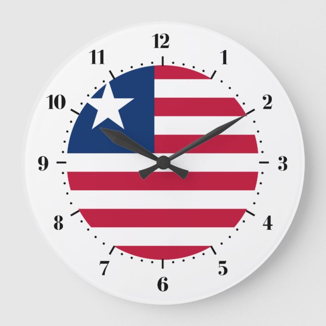 Horloges murales libériennes de drapeau (Recto)