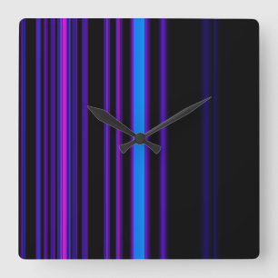 Horloges murales modernes en néon violet