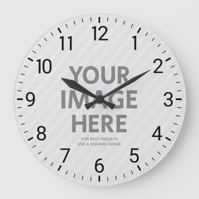 Horloges murales personnalisées Big Round Photo pe (Recto)