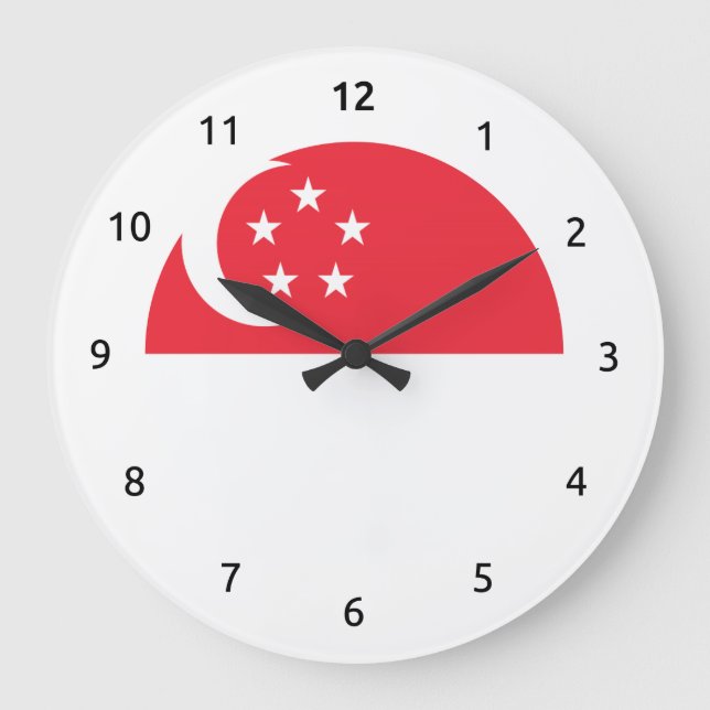 Horloges murales singapouriennes de drapeau (Recto)