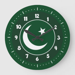 Horloges pakistanaises de drapeau