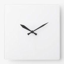 Horloges personnalisées carrées