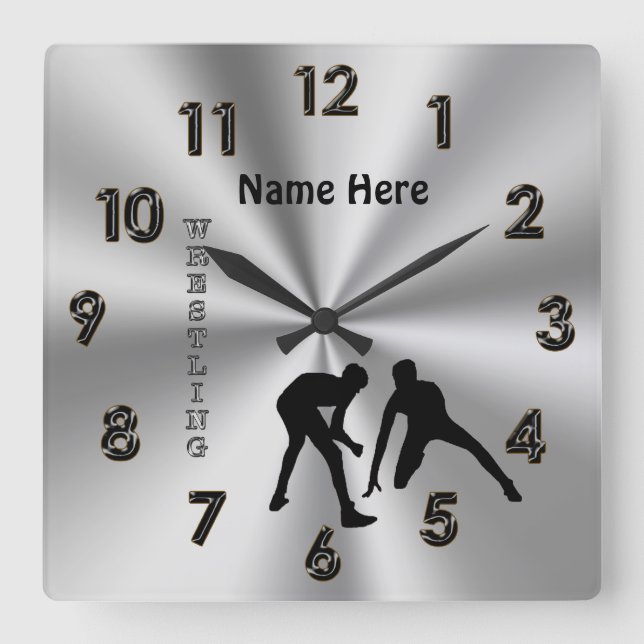 Horloges personnalisées de lutte avec son NOM (Recto)
