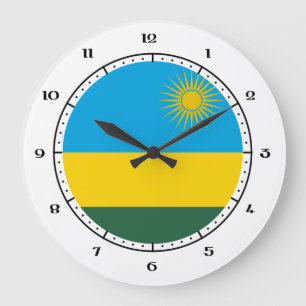 Horloges rwandaises/rwandaises de drapeau