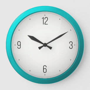Horloges Turquoise Modernes De Mur Rond