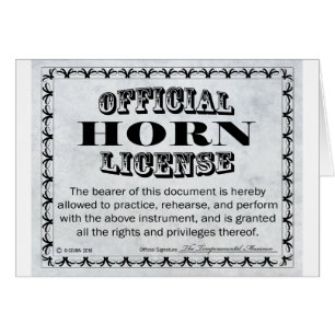 Horn License
