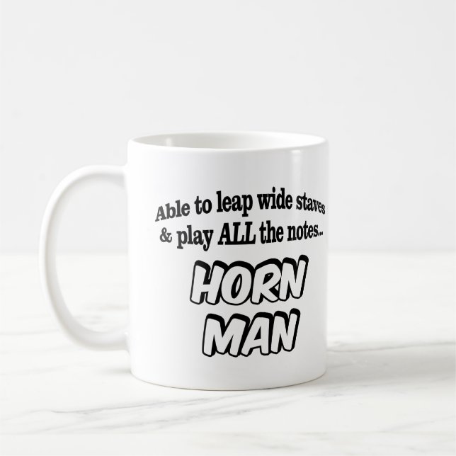 Horn Man - Music Superhero Coffee Mug (Left)