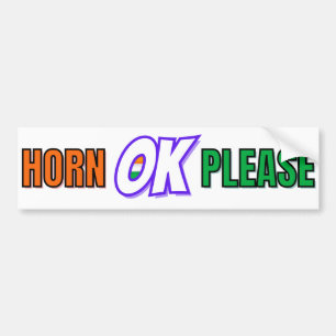 "Horn OK Please" Desi Truck Style Bumper Sticker