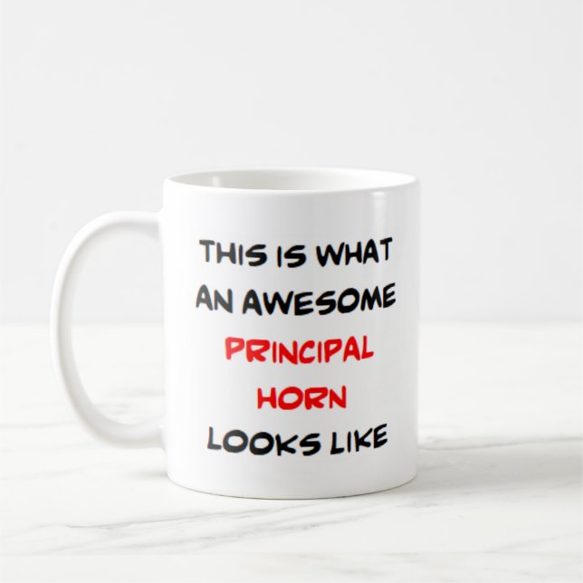 horn principal, awesome mug (Left)