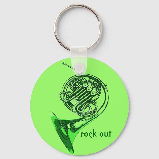 Horn Rock Out Keychain (Front)