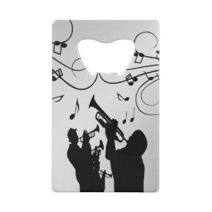 Horn Section Music Design Credit Card Bottle Opener
