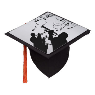 Horn Section Music Design Graduation Cap Topper