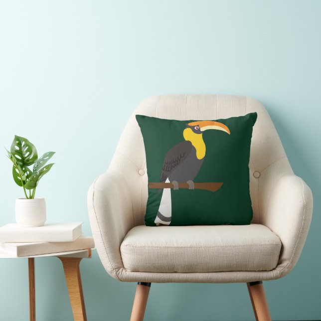 Hornbill Throw Pillow (Chair)