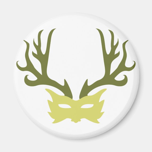 Horned God Mask Magnet (Front)
