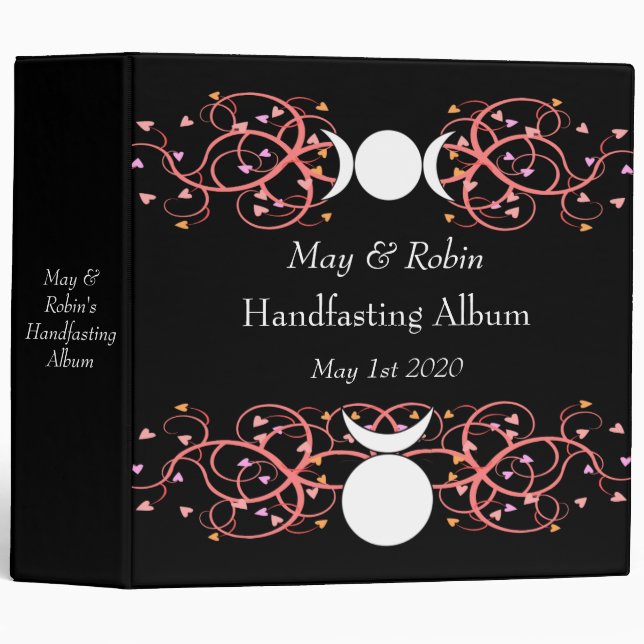 Horned God & Triple Goddess Wiccan Wedding Album Binder (Front/Spine)