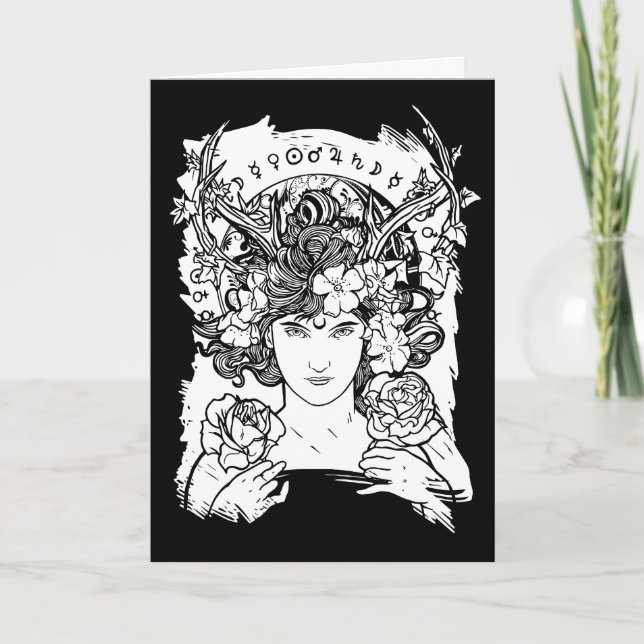 Horned Goddess, All Occasions Card (Front)