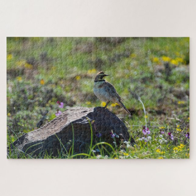 Horned Lark Jigsaw Puzzle (Horizontal)