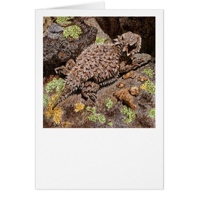 Horned Lizard Card (Front)