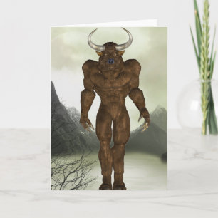 Horned Minotaur  Note Card
