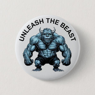 Horned Monster 2 Inch Round Button