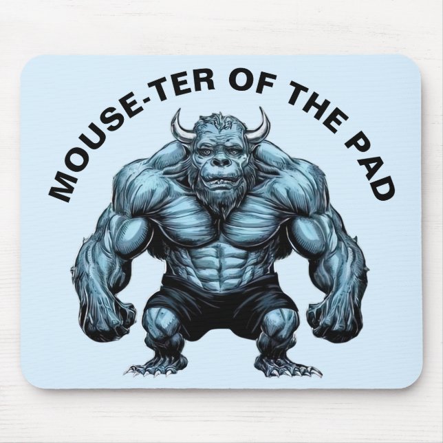 Horned Monster Mouse Pad (Front)