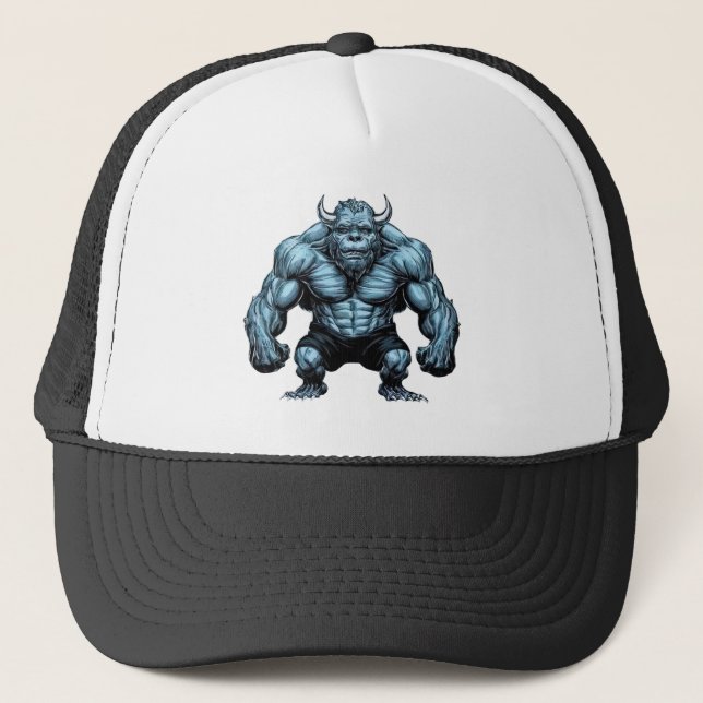 Horned Monster Trucker Hat (Front)