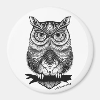 Horned Owl 3 inch magnet