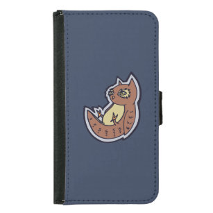 owl samsung galaxy horned s5 belly wallet case drawing its light