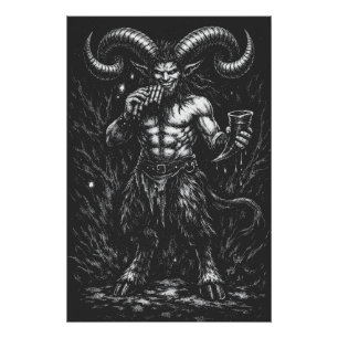 Horned Winter Satyr — by BurnsInHell Poster