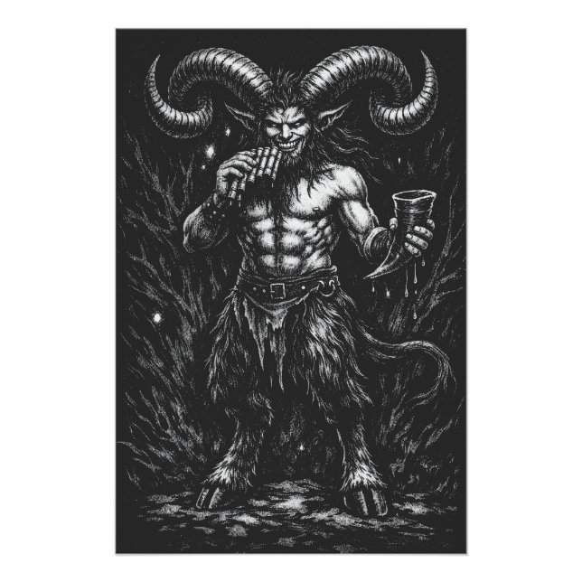 Horned Winter Satyr — by BurnsInHell Poster (Front)