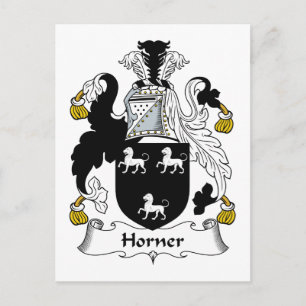 Horner Family Crest Postcard