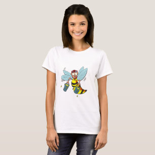 Hornet wasp bee with two buckets of honey T-Shirt