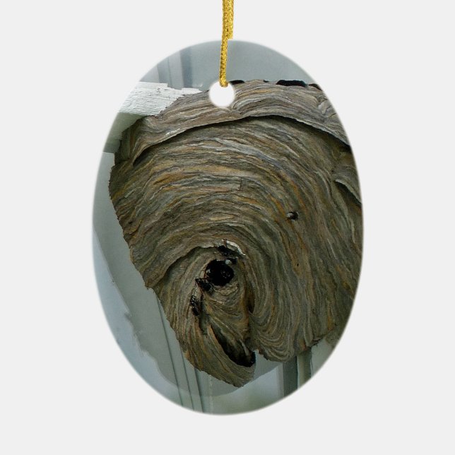 Hornets Nest Ceramic Ornament (Front)