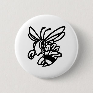 Hornets Outline 2 Inch Round Button