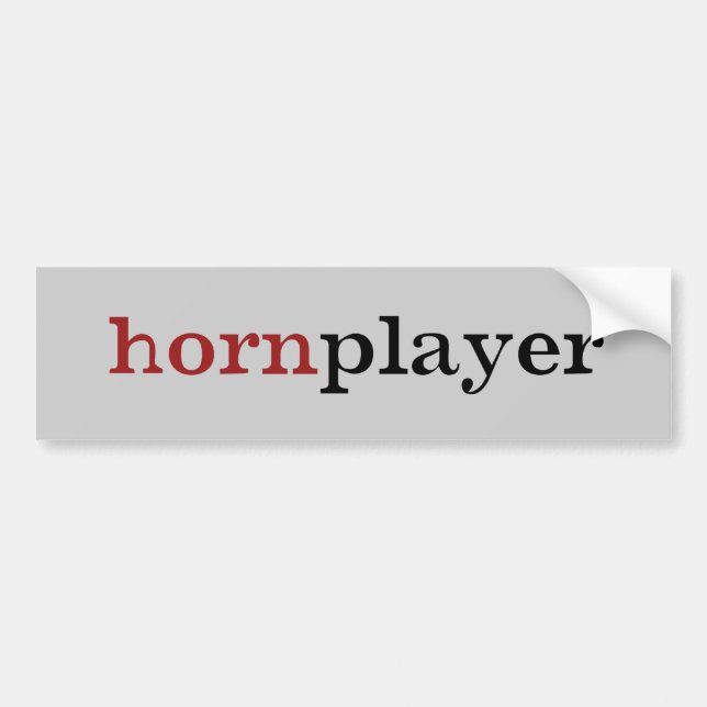 Hornplayer Bumper Sticker (Front)