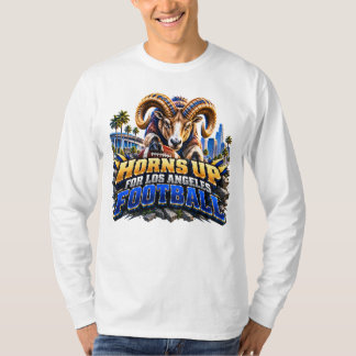 Horns Up for Los Angeles Football Fan T-Shirt