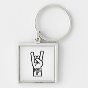 Horns Up Keychain