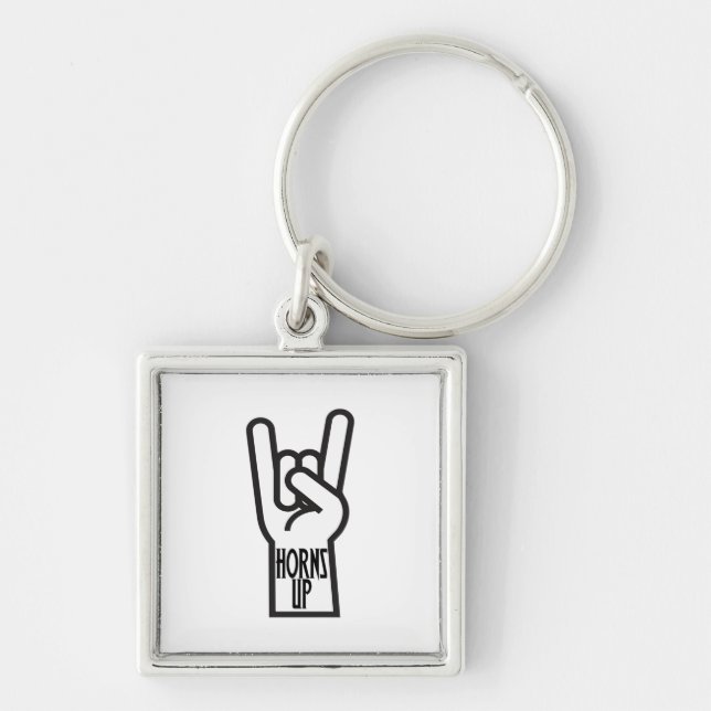 Horns Up Keychain (Front)